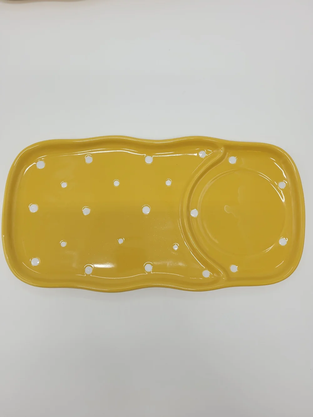 Temp-tations By Tara Snack Plate Set Of 2 Yellow Polka Dot Design Classic
